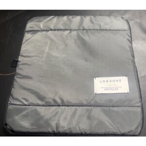 Lo & Sons Upcycled Laptop Sleeve Grey Quilted Padded Limited Edition